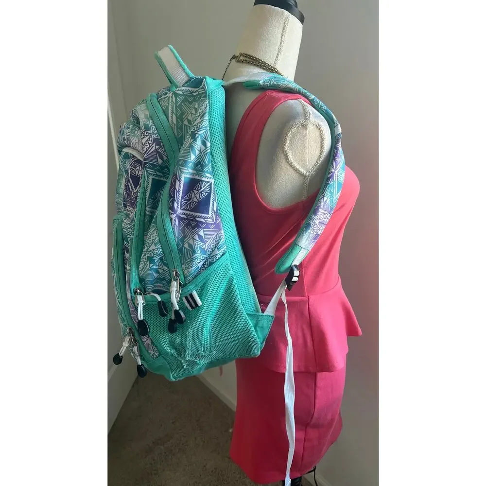 High Sierra Backpack in Aqua Blue Green Purple Hiking School Travel Laptop Gym‎